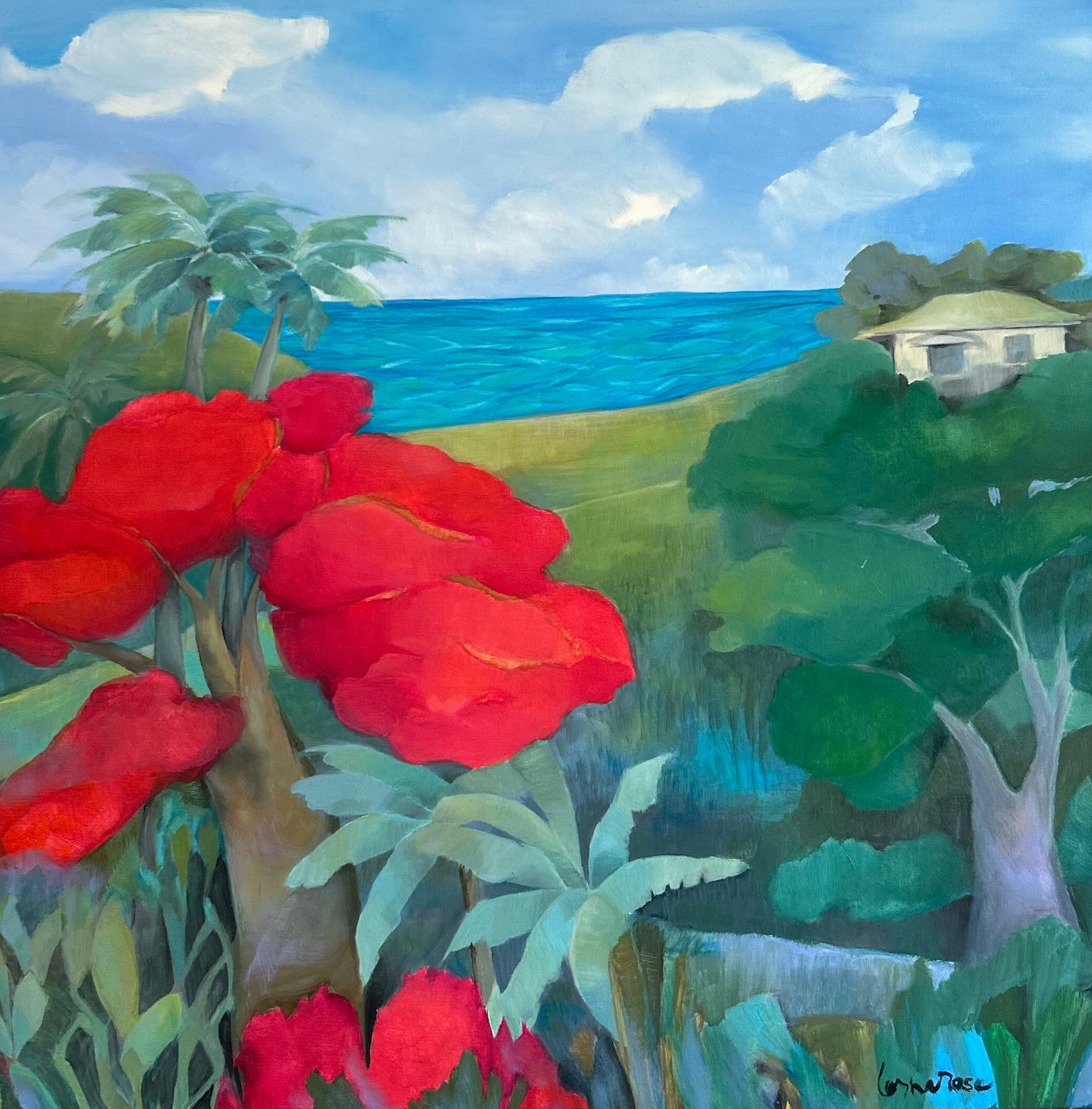 lornarose -barbados- Landscape Stories - Flamboyant 30x30